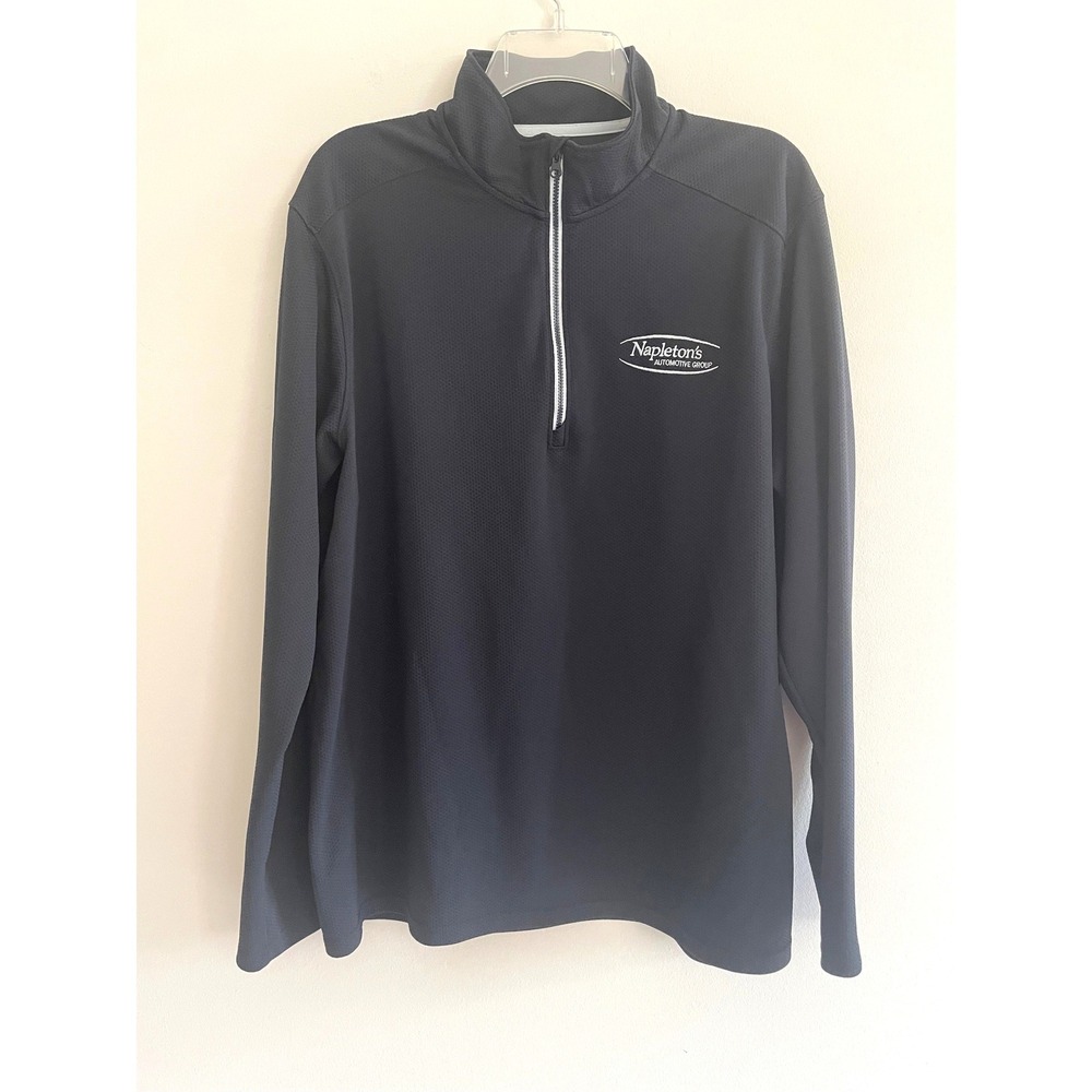 Sport-Tek Mens Black 1/4 Zip Pullover Napleton Automotive Group Logo Large